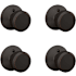 Schlage Bowery Non-Turning One-Sided Dummy Door Knob - Pack of 4 Aged Bronze