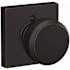 Schlage Bowery Non-Turning One-Sided Dummy Door Knob with Collins Trim Aged Bronze
