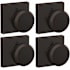 Schlage Bowery Non-Turning One-Sided Dummy Door Knob with Collins Rose - Pack of 4 Aged Bronze