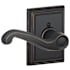 Schlage Flair Left Handed Non-Turning One-Sided Dummy Door Lever with Decorative Addison Trim Aged Bronze