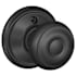 Schlage Georgian Non-Turning One-Sided Dummy Door Knob Matte Black