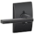 Schlage Latitude Non-Turning One-Sided Dummy Door Lever with Decorative Century Trim Aged Bronze