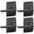 Schlage Latitude Non-Turning One-Sided Dummy Door Lever with Century Rose - Pack of 4 Aged Bronze