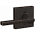 Schlage Latitude Non-Turning One-Sided Dummy Door Lever with Collins Trim Aged Bronze