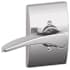 Schlage Manhattan Left Handed Non-Turning One-Sided Dummy Door Lever with Decorative Century Trim Bright Chrome