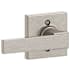 Schlage Northbrook Non-Turning One-Sided Dummy Door Lever with Decorative Collins Trim Satin Nickel