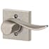 Schlage Sacramento Right Handed Non-Turning One-Sided Dummy Door Lever with Decorative Collins Trim Satin Nickel
