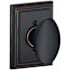 Schlage Siena Non-Turning One-Sided Dummy Door Knob with Decorative Addison Trim Aged Bronze
