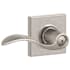 Schlage Accent Privacy Door Lever Set with Decorative Collins Trim Satin Nickel