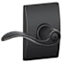 Schlage Accent Privacy Door Lever Set with Decorative Century Trim Aged Bronze