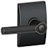 Schlage Broadway Privacy Door Lever Set with Decorative Century Trim Aged Bronze