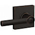 Schlage Broadway Privacy Door Lever Set with Collins Trim Aged Bronze