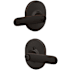 Schlage Davlin Privacy Door Lever Set with Decorative Remsen Trim Aged Bronze