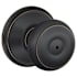 Schlage Georgian Privacy Door Knob Set Aged Bronze