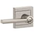 Schlage Latitude Privacy Door Lever Set with Decorative Upland Trim Satin Nickel