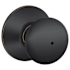 Schlage Plymouth Privacy Lock Door Knob Set Aged Bronze