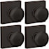 Schlage Plymouth Privacy Door Knob Set with Collins Rose - Pack of 4 Aged Bronze