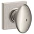Schlage Siena Privacy Door Knob Set with Decorative Collins Trim Satin Nickel