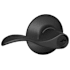 Schlage Accent Single Cylinder Keyed Entry Door Lever Set Matte Black