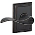 Schlage Accent Single Cylinder Keyed Entry Door Lever Set with Decorative Addison Trim Aged Bronze