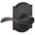 Schlage Accent Single Cylinder Keyed Entry Door Lever Set with Decorative Camelot Trim Aged Bronze