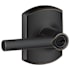 Schlage Broadway Single Cylinder Keyed Entry Door Lever Set with Decorative Greenwich Trim Aged Bronze