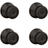 Schlage Bowery Keyed Entry Door Knob Set - Pack of 4 Aged Bronze