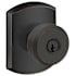 Schlage Bowery Single Cylinder Keyed Entry Door Knob Set with Decorative Greenwich Trim Aged Bronze