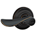 Schlage Champagne Single Cylinder Keyed Entry Door Lever Set with Decorative Andover Trim Aged Bronze