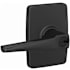 Schlage Custom Eller Passage or Privacy Door Lever Set with Greene Trim Matte Black