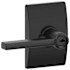 Schlage Latitude Single Cylinder Keyed Entry Door Lever Set with Decorative Century Trim Matte Black