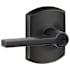 Schlage Latitude Single Cylinder Keyed Entry Door Lever Set with Decorative Greenwich Trim Aged Bronze