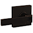 Schlage Northbrook Single Cylinder Keyed Entry Door Lever Set with Collins Trim Aged Bronze
