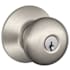 Schlage Plymouth Keyed Entry Door Knob Set Satin Nickel