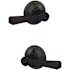 Schlage Custom Rivington Single Cylinder Keyed Entry Door Lever Set with Georgian Trim Aged Bronze