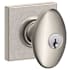 Schlage Siena Keyed Entry Single Cylinder Door Knob Set with Decorative Collins Trim Satin Nickel