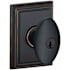 Schlage Siena Keyed Entry Single Cylinder Door Knob Set with Decorative Addison Trim Aged Bronze