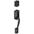 Schlage Camelot Single Cylinder Exterior Entrance Handleset from the F-Series Matte Black