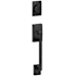 Schlage Century Single Cylinder Exterior Entrance Handleset from the F-Series Matte Black