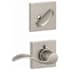 Schlage Accent Right Handed Single Cylinder Interior Pack with Decorative Collins Trim - Exterior Handleset Sold Separately Satin Nickel