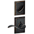 Schlage Accent Right Handed Single Cylinder Interior Pack with Decorative Addison Trim - Exterior Handleset Sold Separately Aged Bronze
