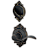 Schlage Accent Left Handed Single Cylinder Interior Pack with Decorative Brookshire Trim - Exterior Handleset Sold Separately Aged Bronze