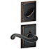 Schlage Flair Right Handed Single Cylinder Interior Pack with Decorative Addison Trim - Exterior Handleset Sold Separately Aged Bronze