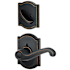 Schlage Flair Left Handed Single Cylinder Interior Pack with Decorative Camelot Trim - Exterior Handleset Sold Separately Aged Bronze