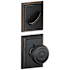 Schlage Georgian Single Cylinder Interior Pack with Decorative Addison Trim - Exterior Handleset Sold Separately Aged Bronze