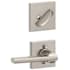 Schlage Latitude Lever Single Cylinder Keyed Entry Interior Pack with Collins Trim - Exterior Handleset Sold Separately Satin Nickel