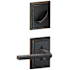 Schlage Latitude Single Cylinder Interior Pack with Addison Rose from the F-Series - Exterior Handleset Sold Separately Aged Bronze