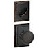 Schlage Plymouth Single Cylinder Interior Pack with Decorative Addison Trim - Exterior Handleset Sold Separately Aged Bronze