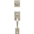 Schlage Double Cylinder Addison Handleset with Orbit Interior Knob from the F-Series Satin Nickel