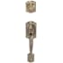 Schlage Double Cylinder Camelot Handleset with Bell Interior Knob from the F-Series Antique Brass